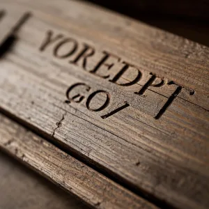 Carved initials fade