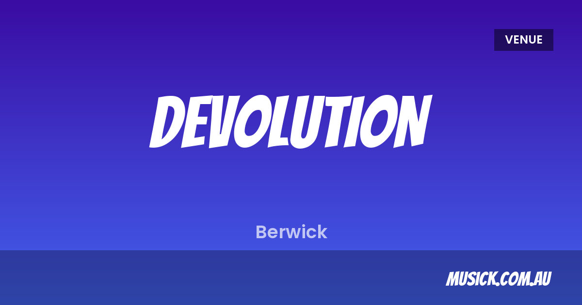 Devolution Melbourne — What's On & Tickets | musick.com.au