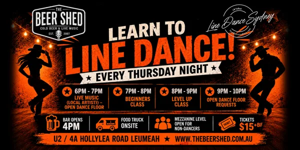 LEARN TO LINE DANCE AT THE BEER SHED!