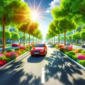 Destino en una avenida